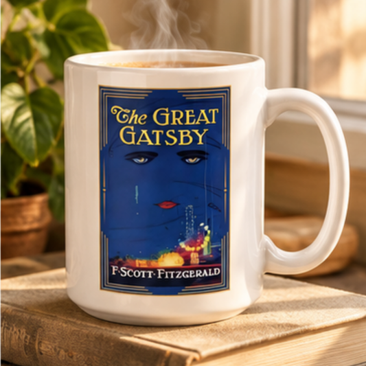 The Great Gatsby White glossy mug