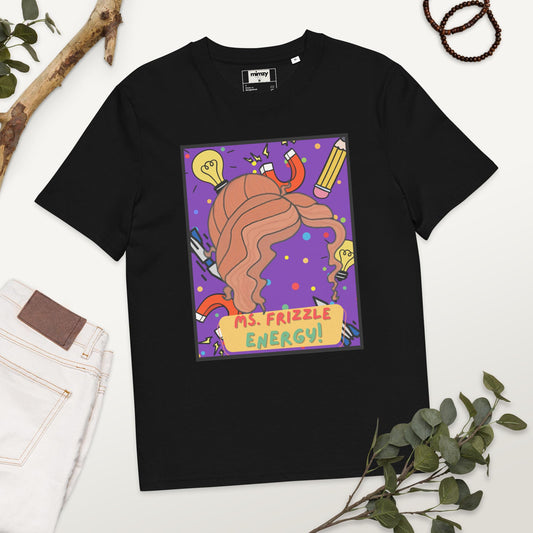 Ms. Frizzle Energy Unisex organic ribbed neck t-shirt