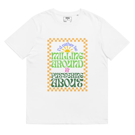Milling Around Unisex organic ribbed neck t-shirt