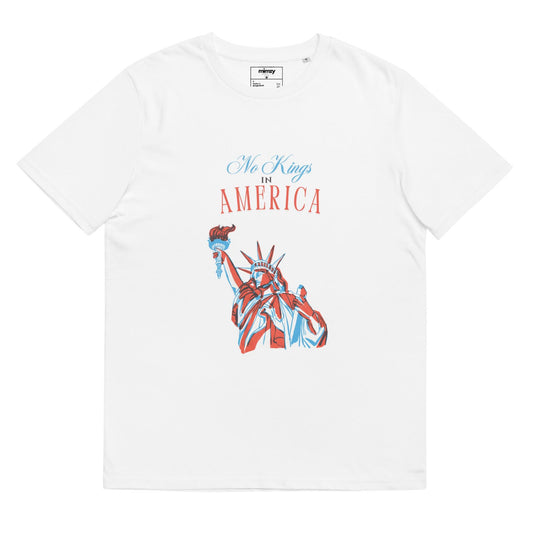 No Kings in America Unisex organic ribbed neck t-shirt