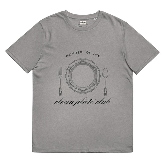 Clean Plate Club Unisex organic ribbed neck t-shirt