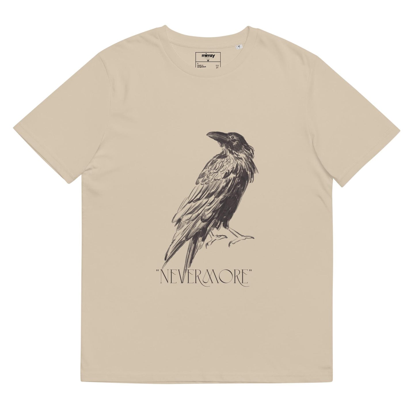 Nevermore Unisex organic ribbed neck t-shirt