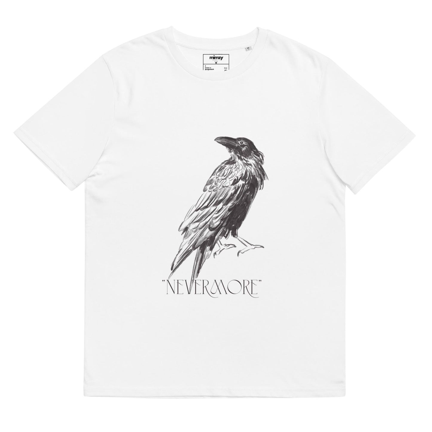 Nevermore Unisex organic ribbed neck t-shirt