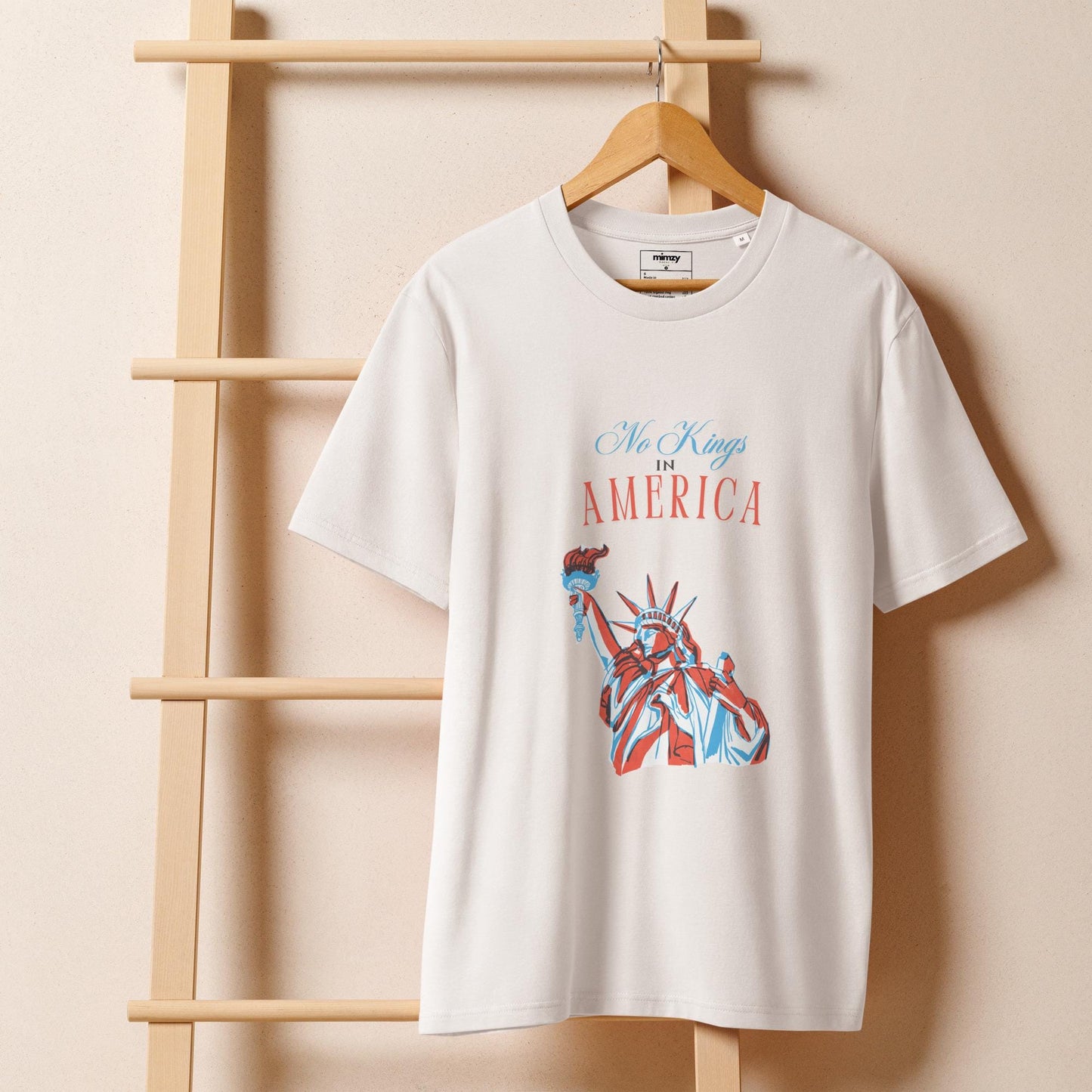 No Kings in America Unisex organic ribbed neck t-shirt