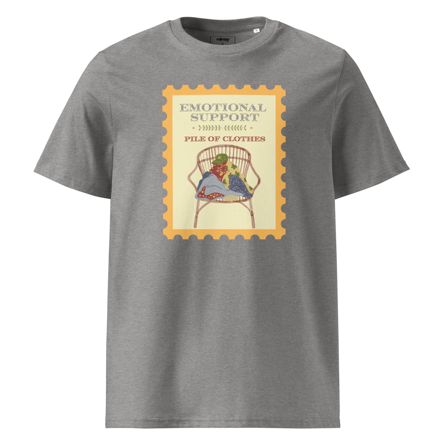 Emotional Support Unisex organic ribbed neck t-shirt