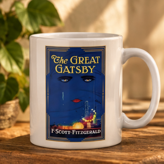 The Great Gatsby White glossy mug