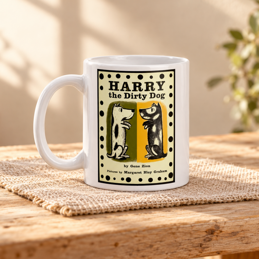 Harry the Dirty Dog White glossy mug