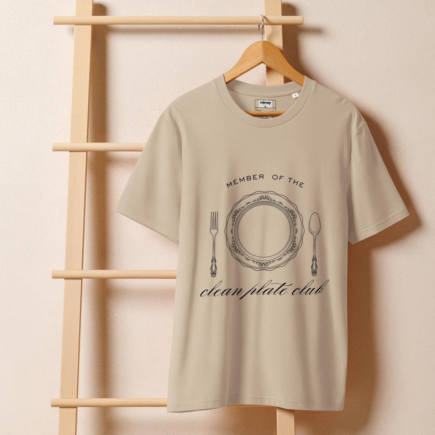 Clean Plate Club Unisex organic ribbed neck t-shirt
