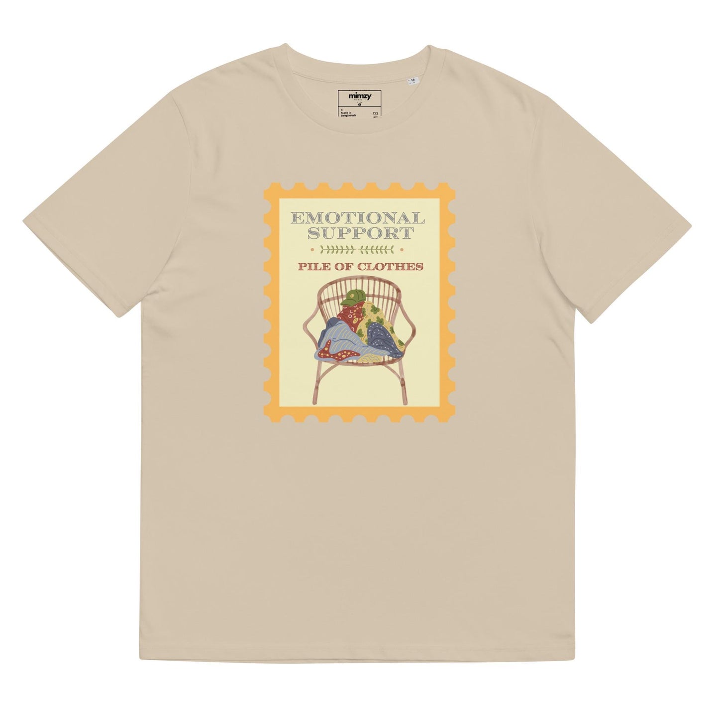 Emotional Support Unisex organic ribbed neck t-shirt