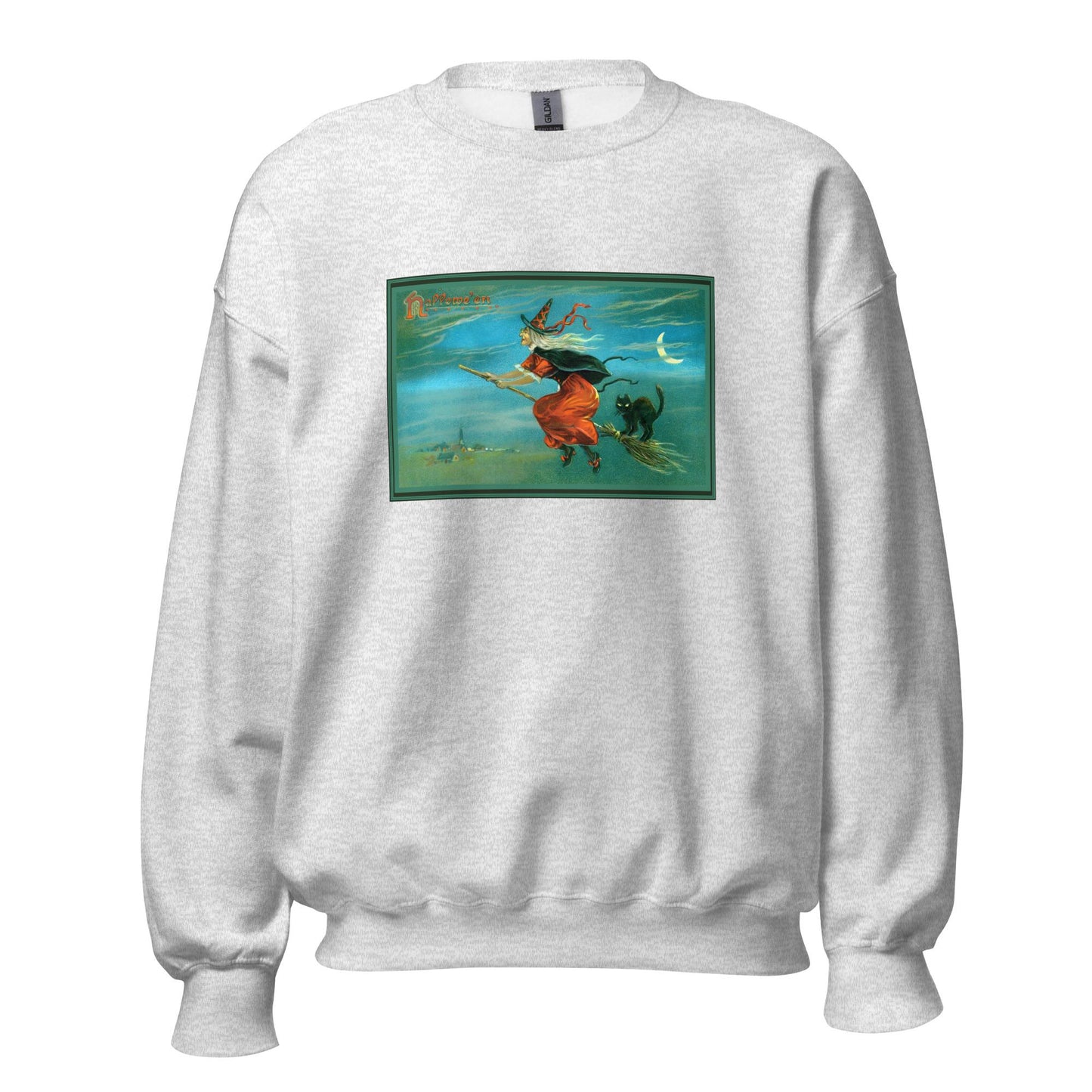 Witch Vintage Postcard Unisex Sweatshirt