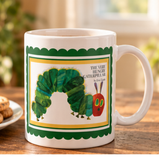 The Very Hungry Caterpillar White glossy mug