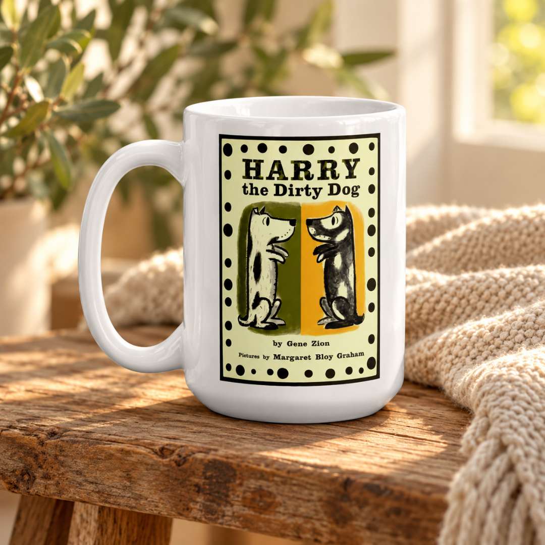 Harry the Dirty Dog White glossy mug