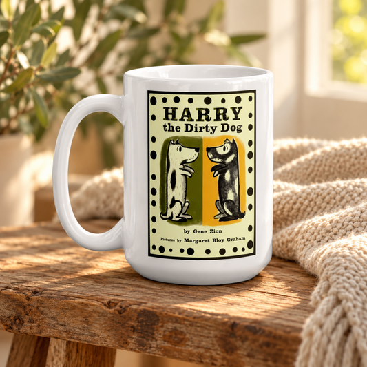 Harry the Dirty Dog White glossy mug