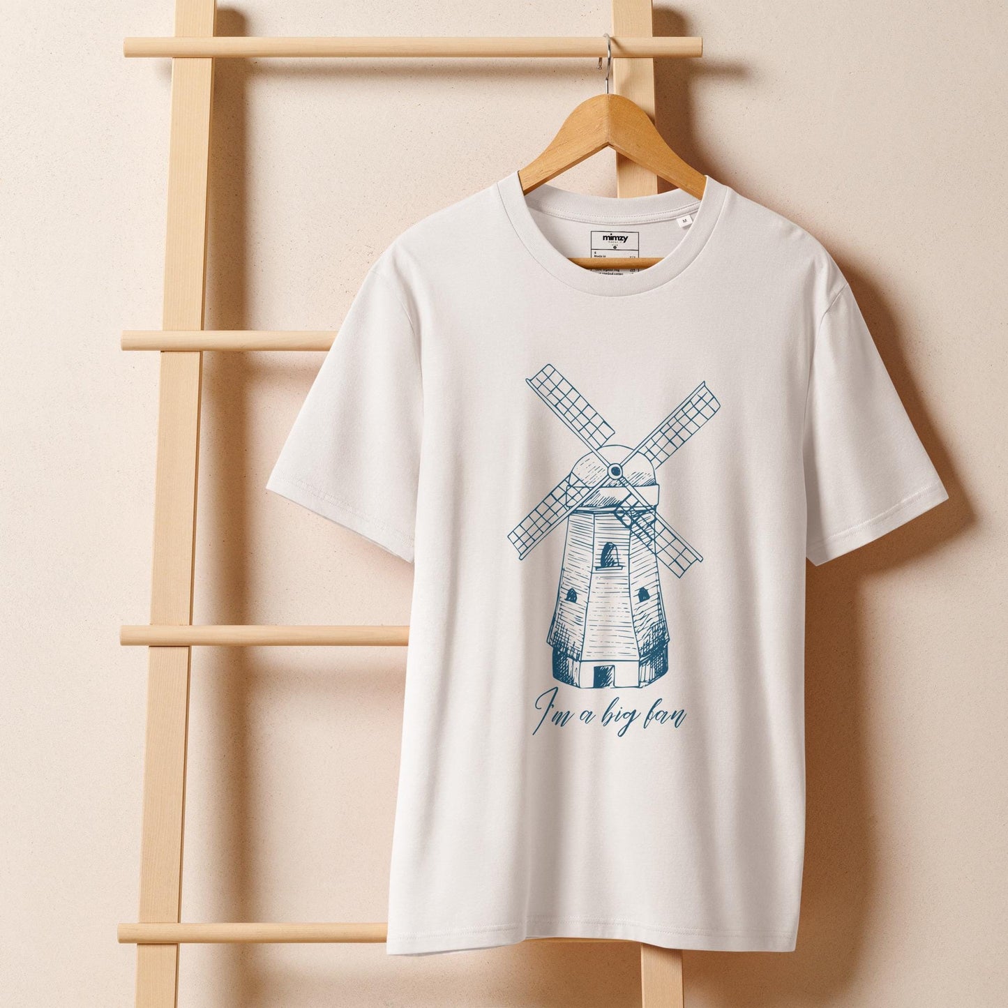I'm a Big Fan Windmill Unisex organic ribbed neck t-shirt