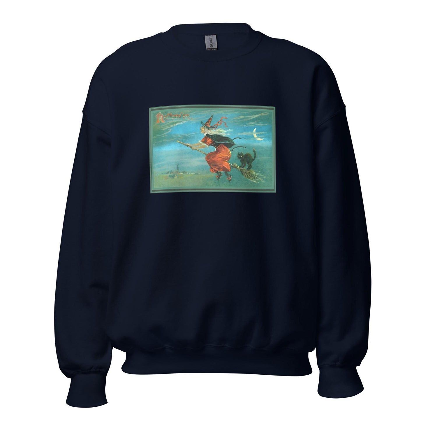 Witch Vintage Postcard Unisex Sweatshirt