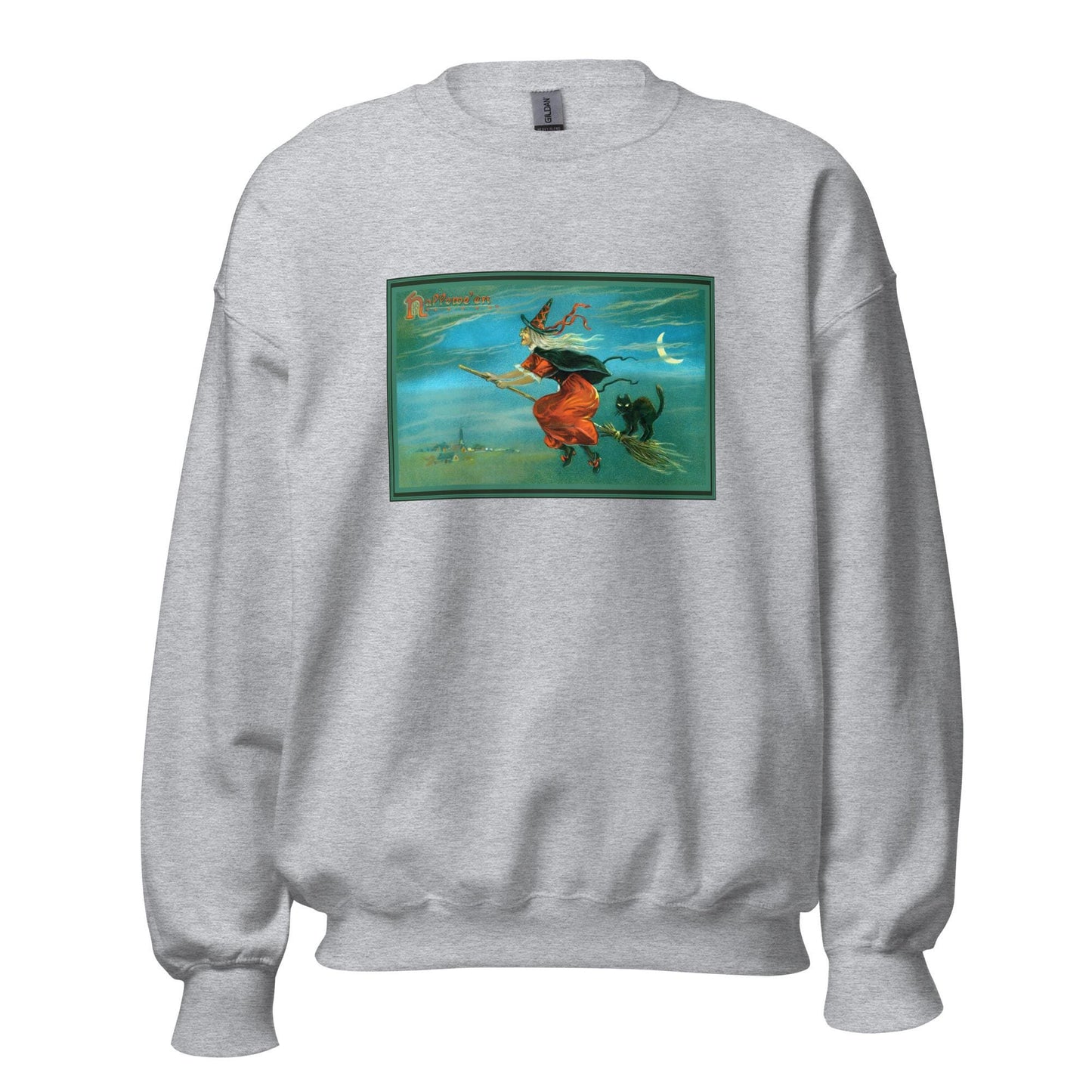 Witch Vintage Postcard Unisex Sweatshirt