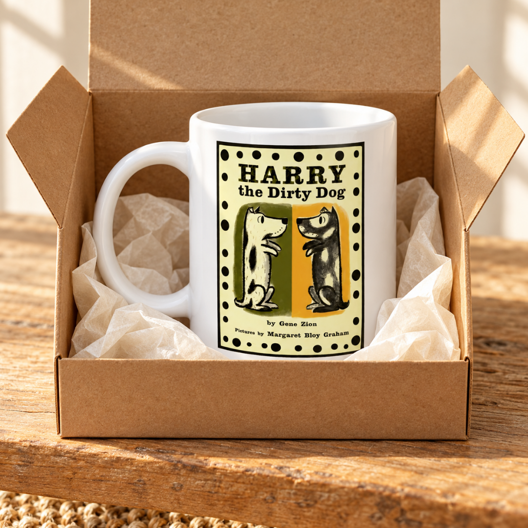 Harry the Dirty Dog White glossy mug