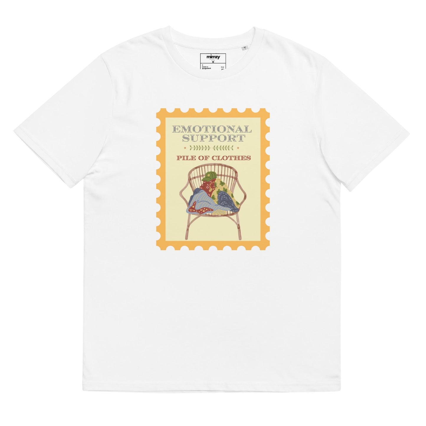 Emotional Support Unisex organic ribbed neck t-shirt
