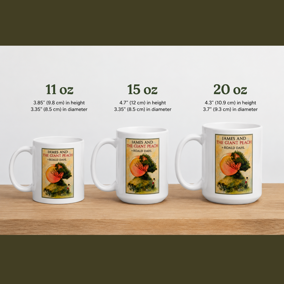 James and the Giant Peach White glossy mug