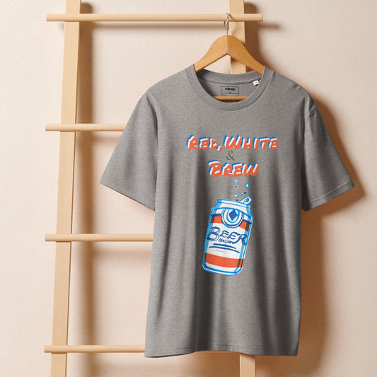 Red, White & Brew Unisex organic ribbed neck t-shirt