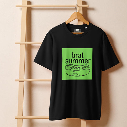 Brat Summer Unisex organic ribbed neck t-shirt