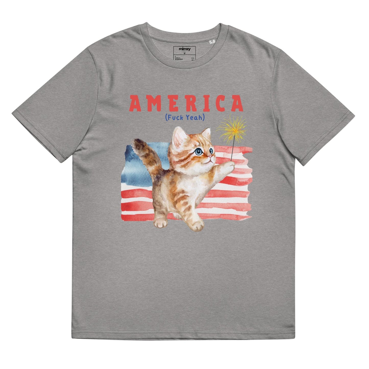 America Fuck Yeah Unisex organic ribbed neck t-shirt
