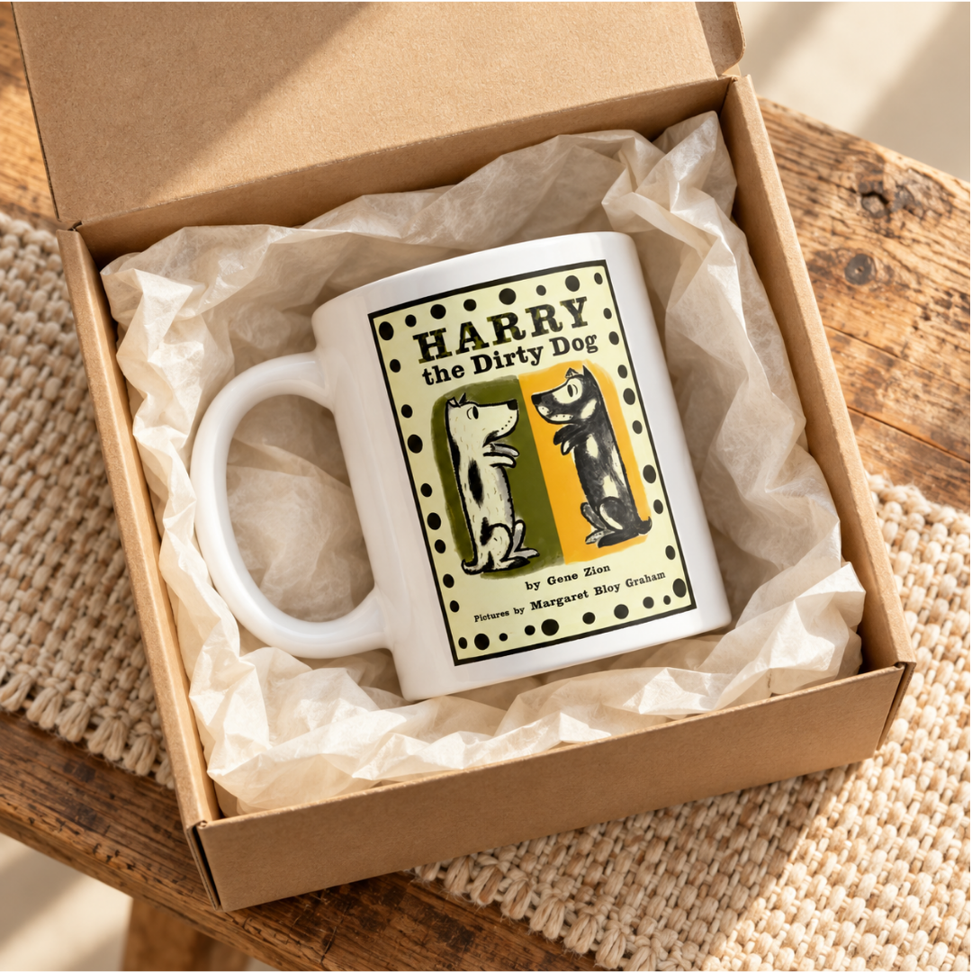 Harry the Dirty Dog White glossy mug