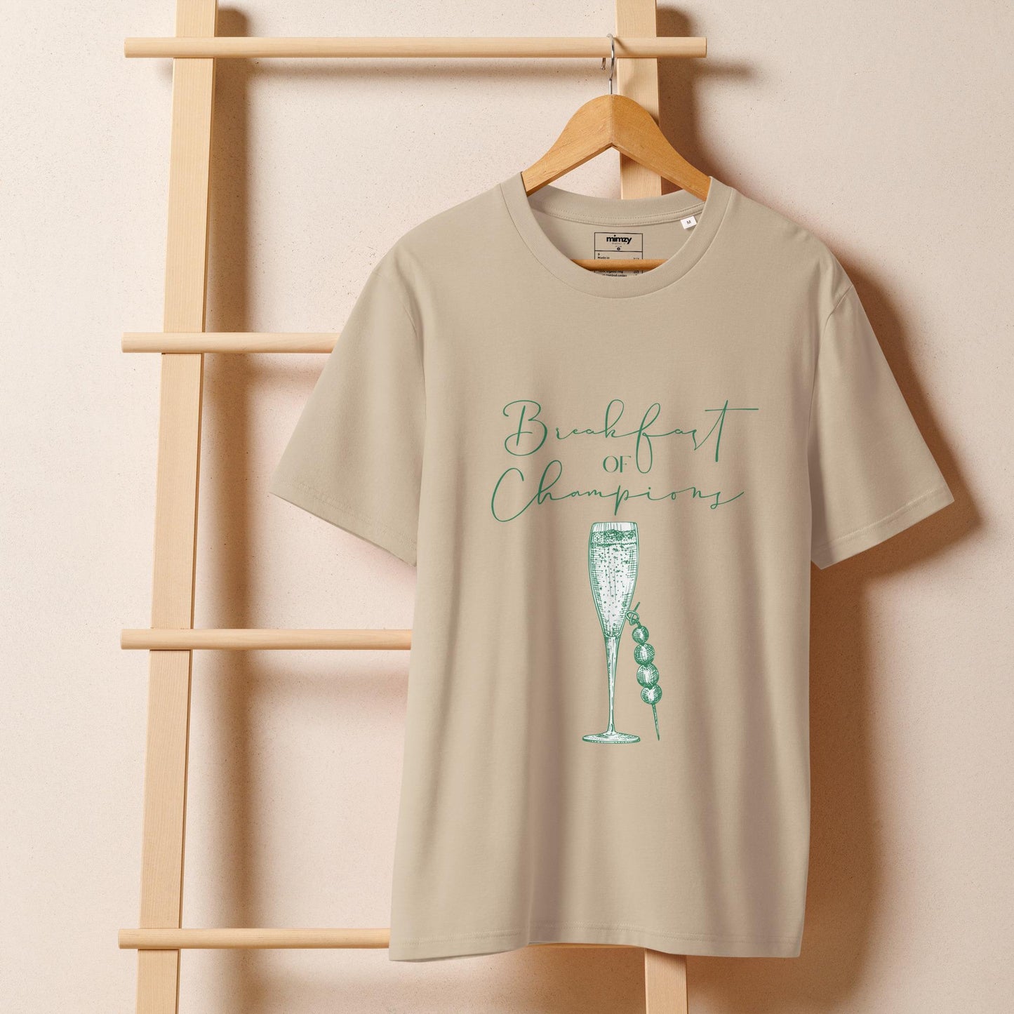 Breakfast of Champions Unisex organic ribbed neck t-shirt