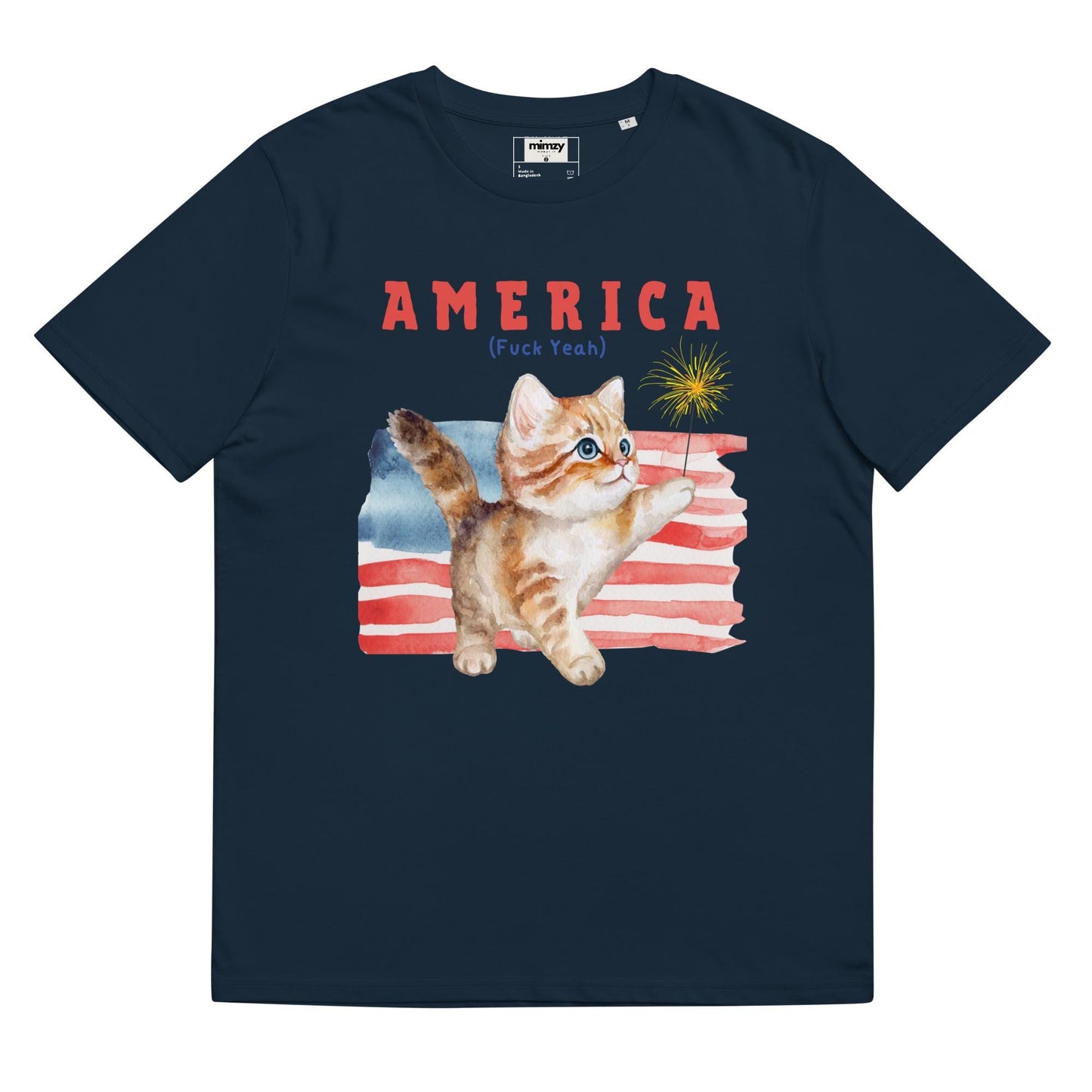 America Fuck Yeah Unisex organic ribbed neck t-shirt