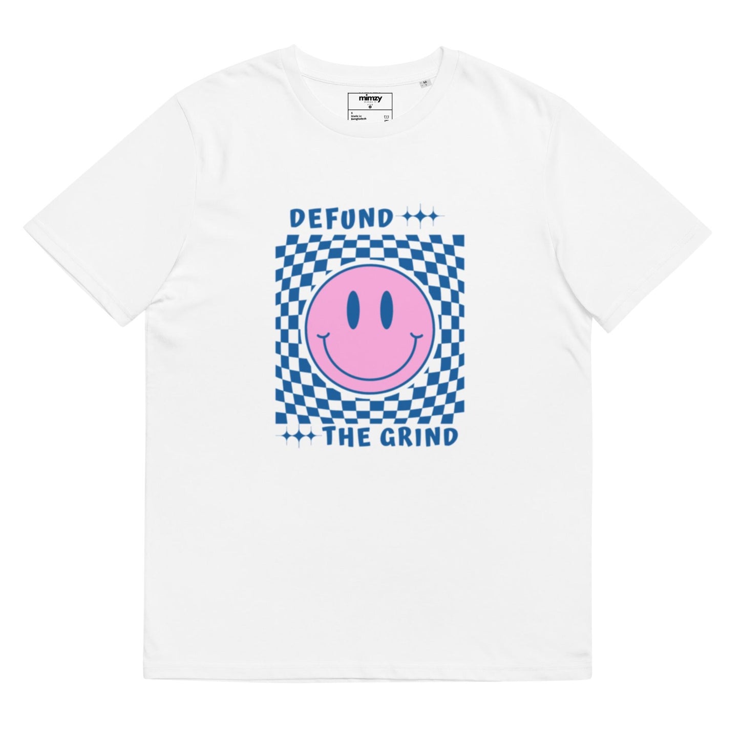 Defund the Grind Unisex organic ribbed neck t-shirt
