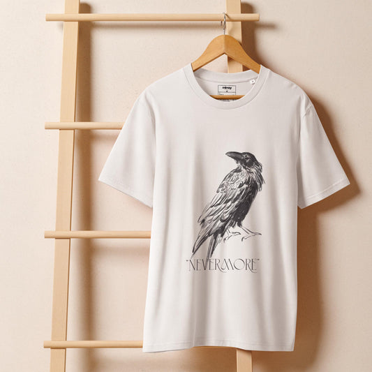 Nevermore Unisex organic ribbed neck t-shirt