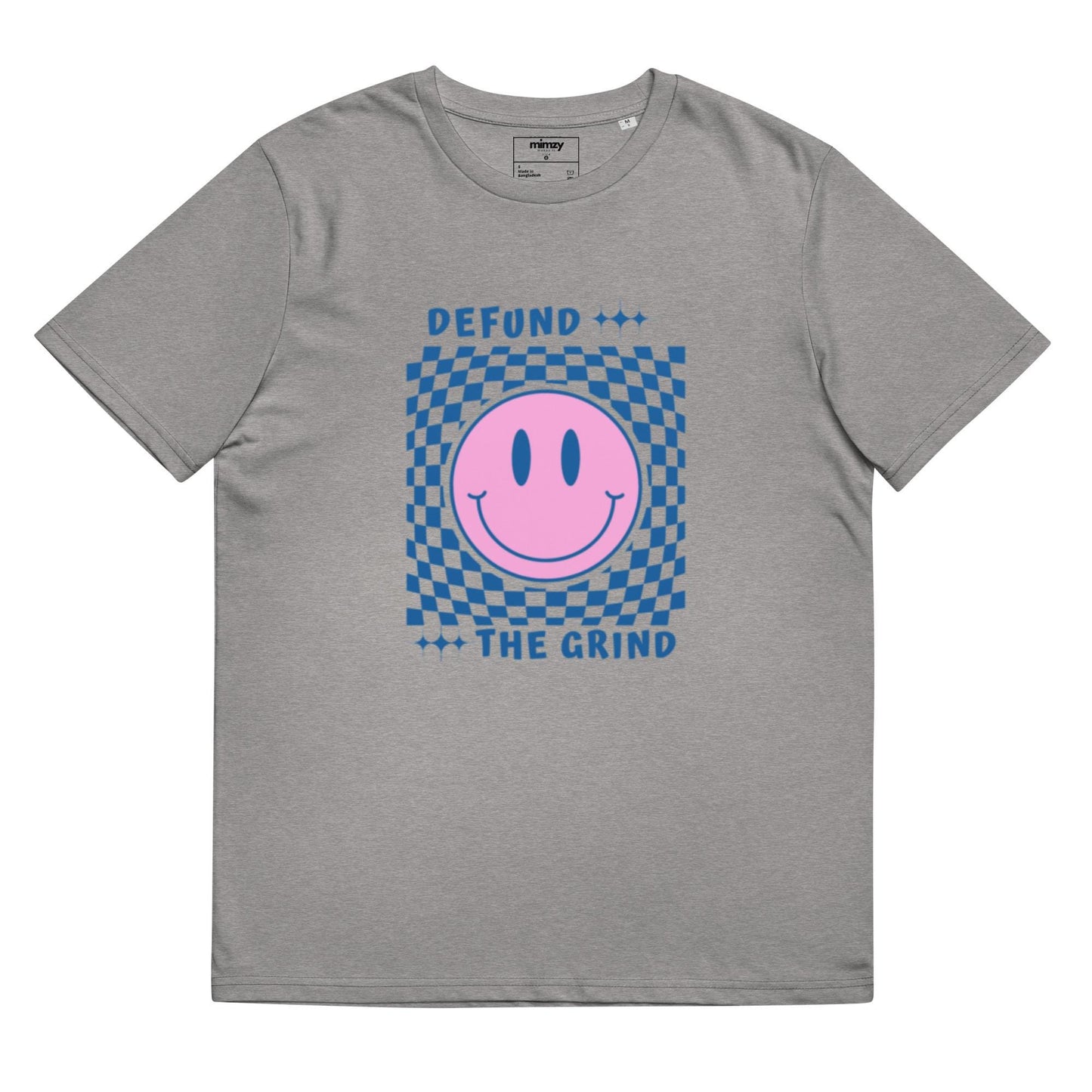 Defund the Grind Unisex organic ribbed neck t-shirt