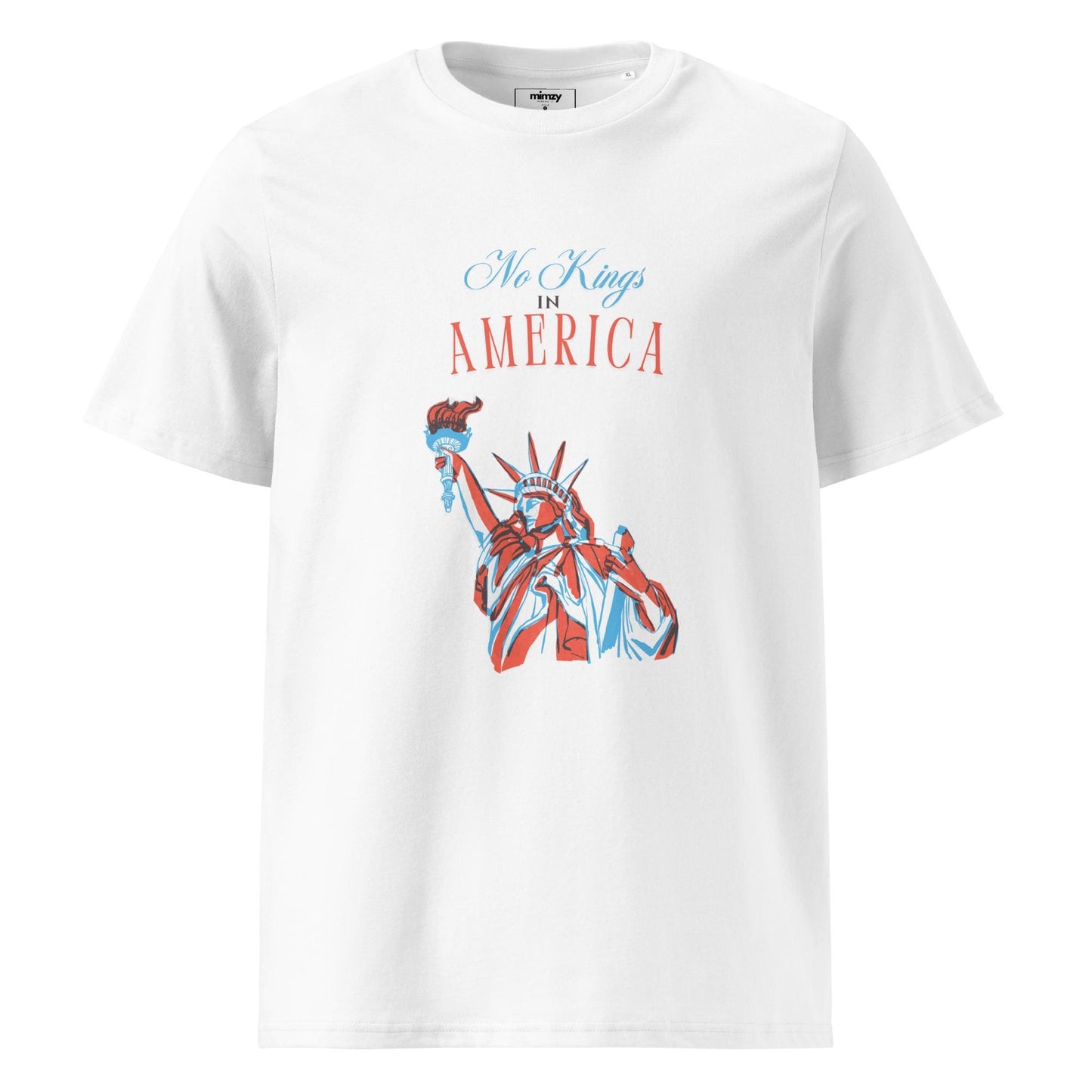 No Kings in America Unisex organic ribbed neck t-shirt