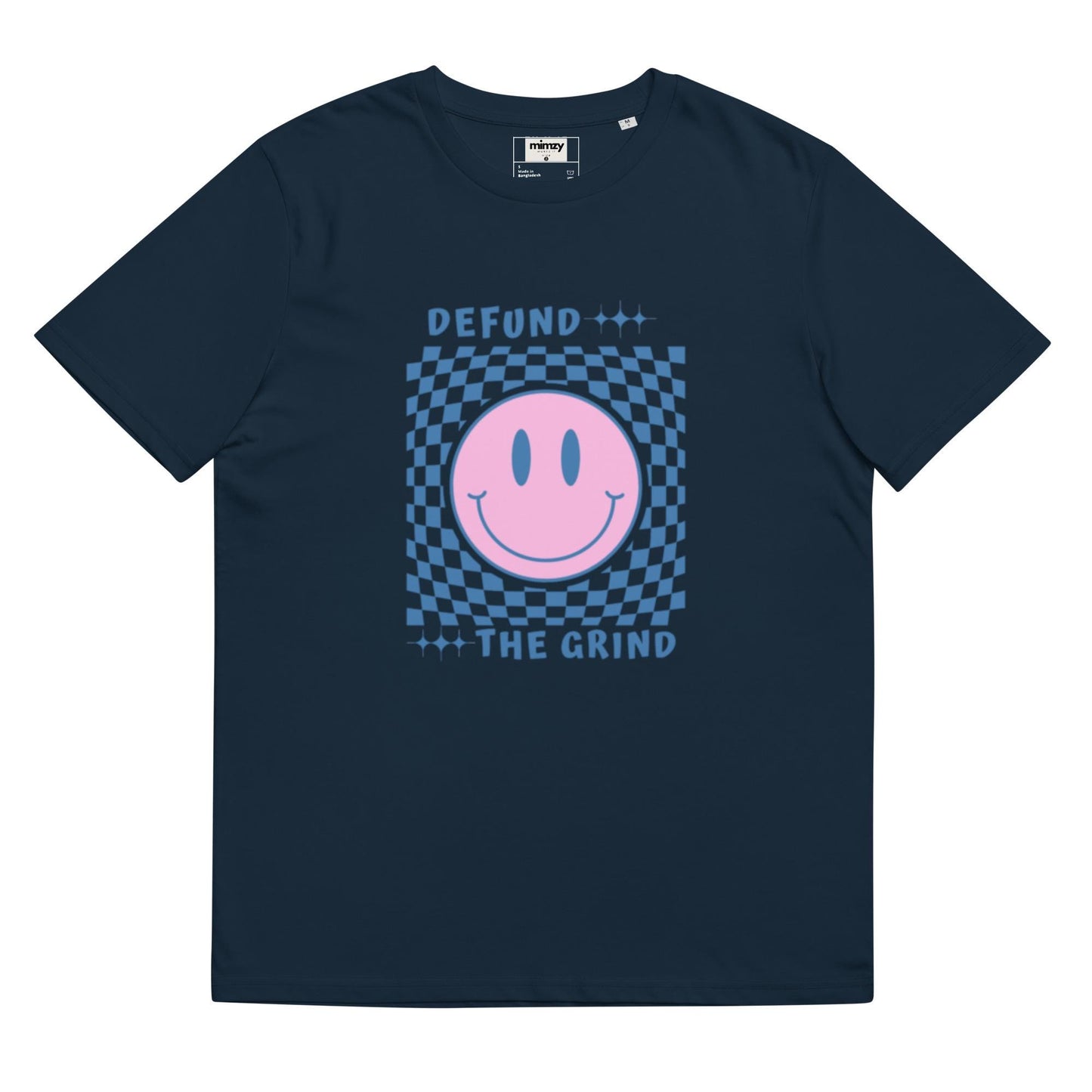 Defund the Grind Unisex organic ribbed neck t-shirt