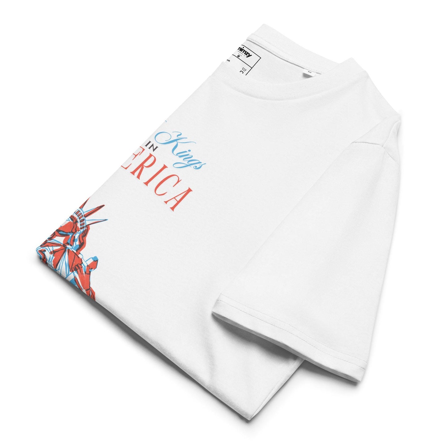 No Kings in America Unisex organic ribbed neck t-shirt