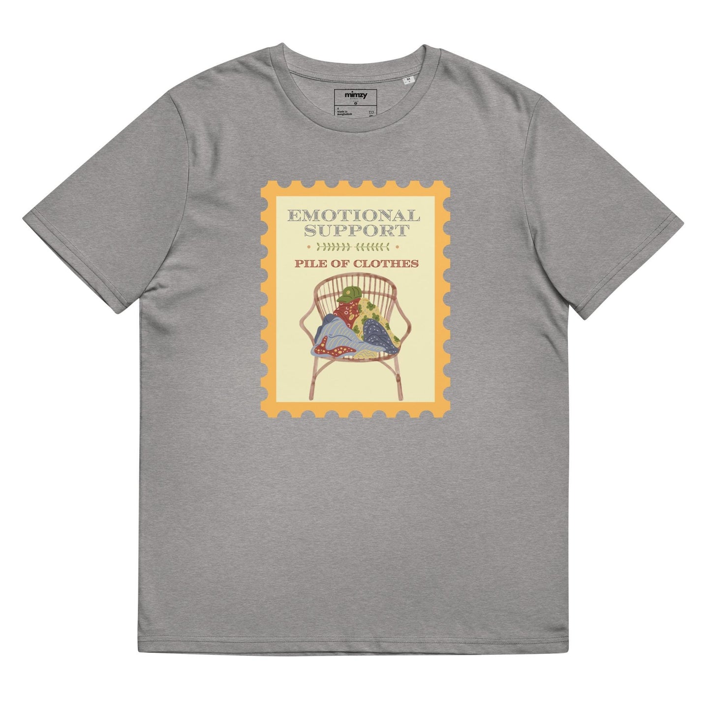 Emotional Support Unisex organic ribbed neck t-shirt