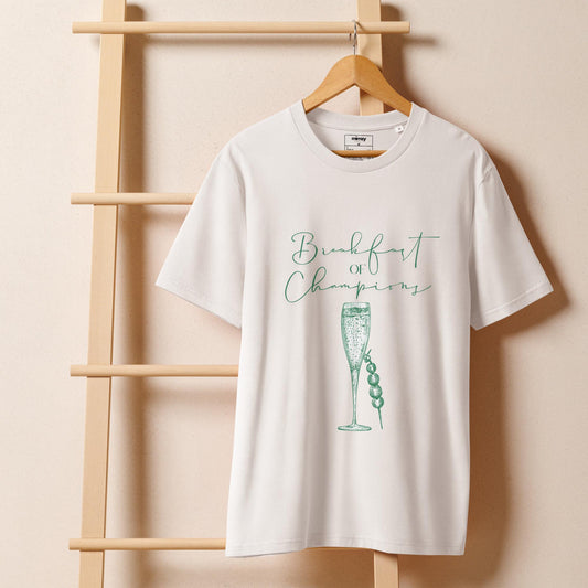 Breakfast of Champions Unisex organic ribbed neck t-shirt