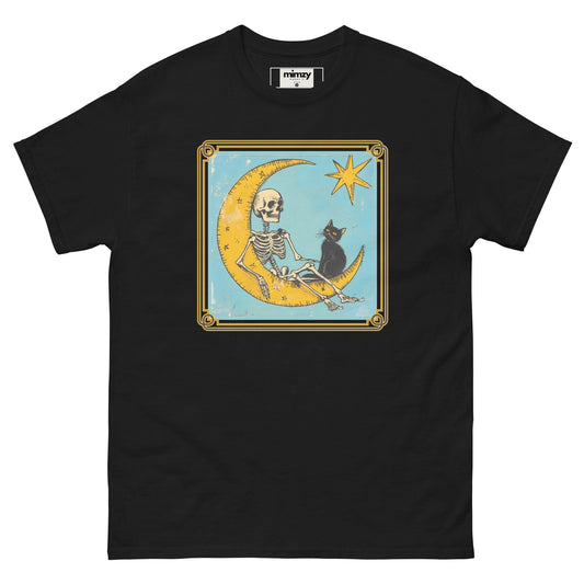 Black Cat and Skeleton Tarot Design Unisex classic tee