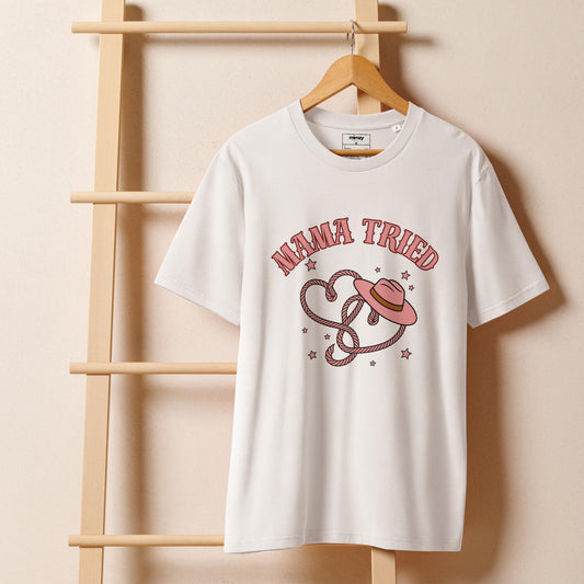Mama Tried Unisex organic ribbed neck t-shirt