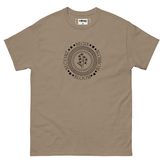 Begin, Bloom, Blossom, Become Unisex classic tee