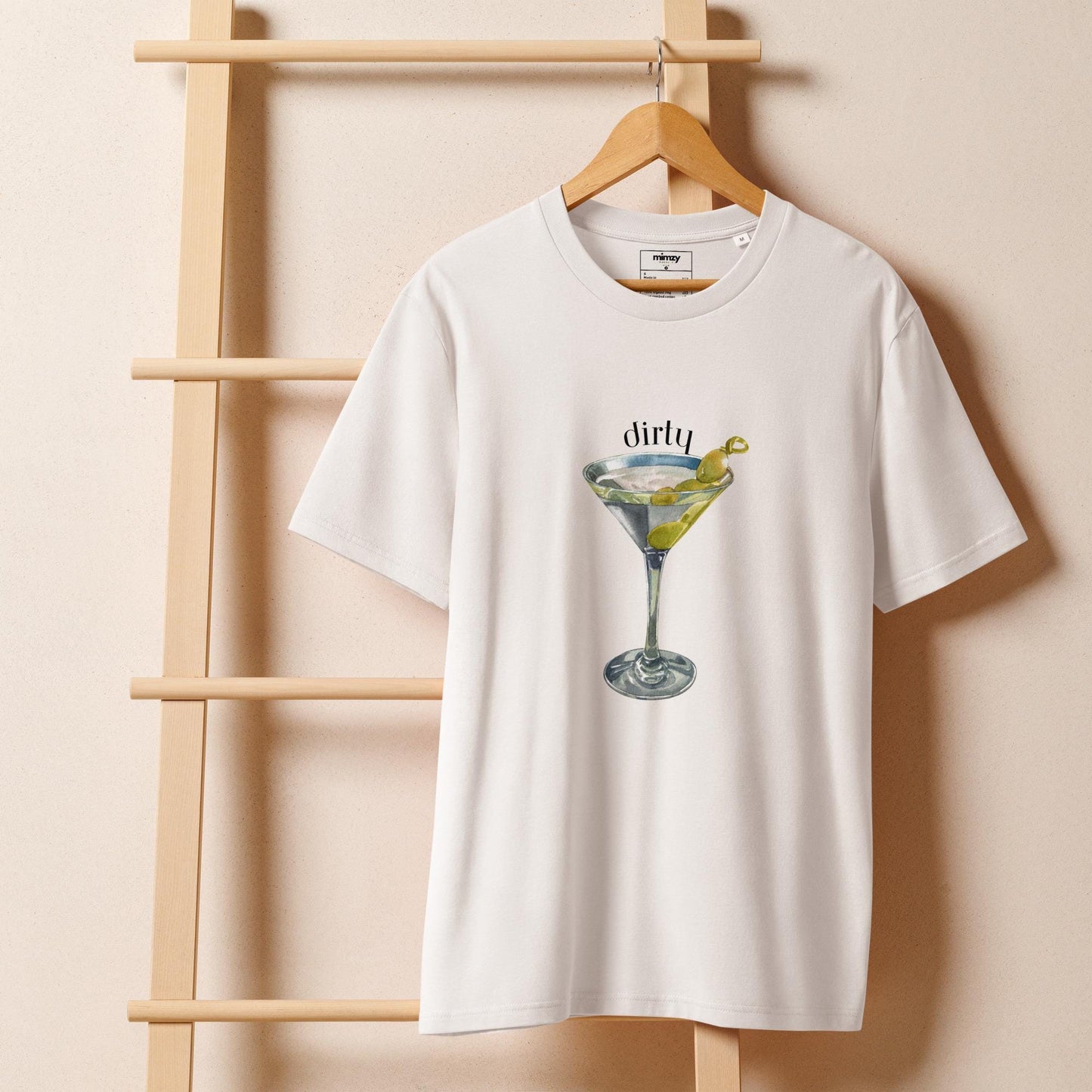 Dirty Martini Unisex organic ribbed neck t-shirt