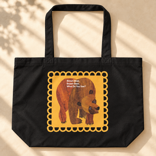 Brown Bear Brown Bear Large organic tote bag