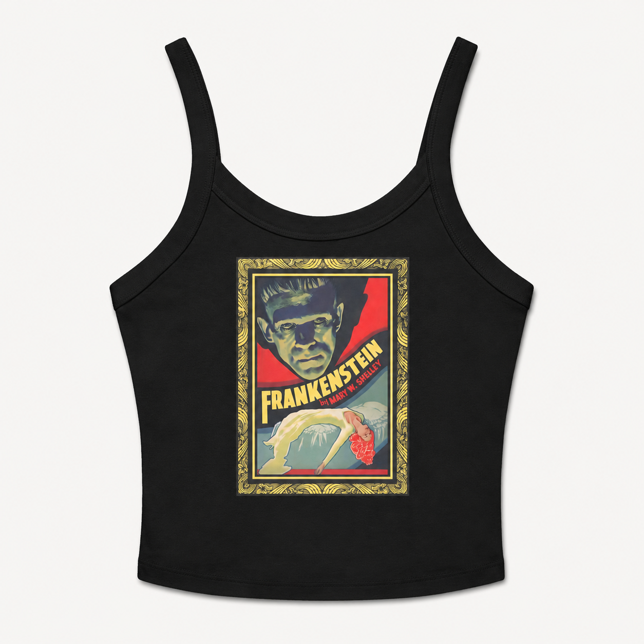 Frankenstein Vintage Border Women’s micro-rib tank top