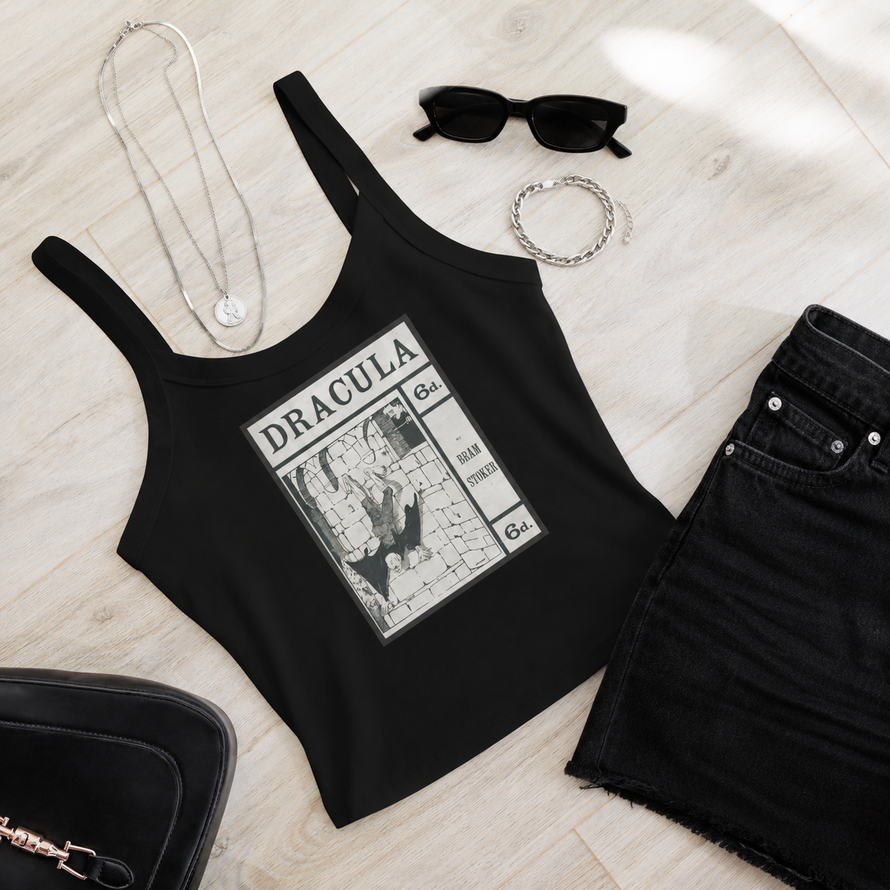 Dracula Novel Art Women’s micro-rib tank top
