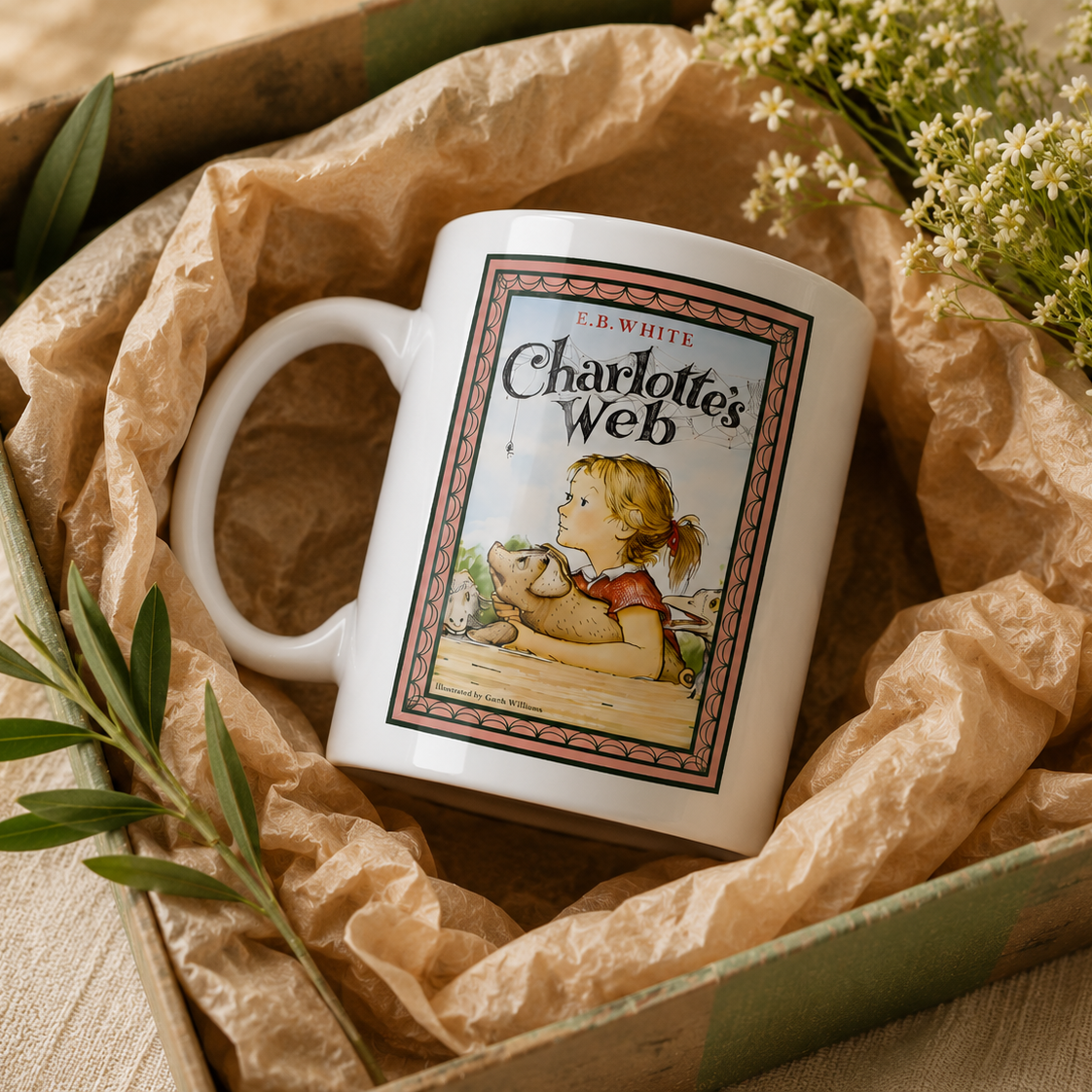 Charlotte's Web White glossy mug