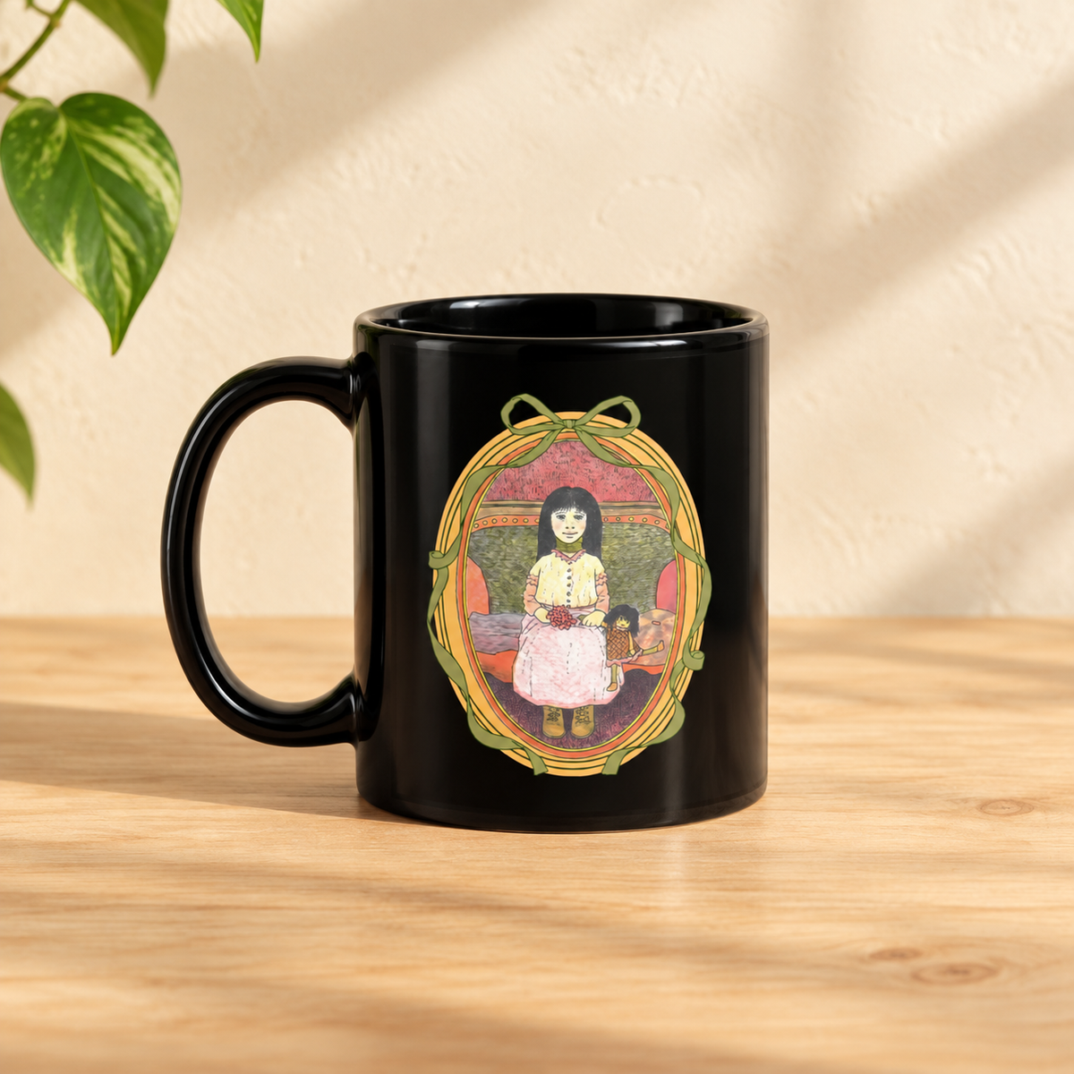 The Green Ribbon Story Black Glossy Mug