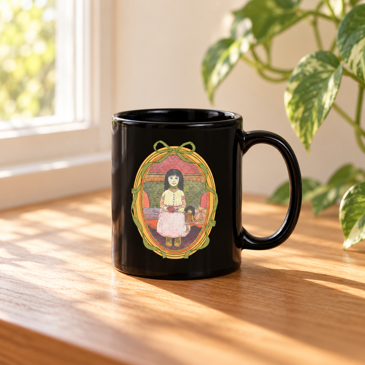 The Green Ribbon Story Black Glossy Mug