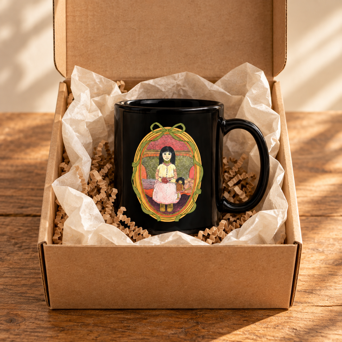 The Green Ribbon Story Black Glossy Mug