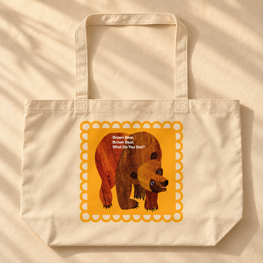 Brown Bear Brown Bear Large organic tote bag