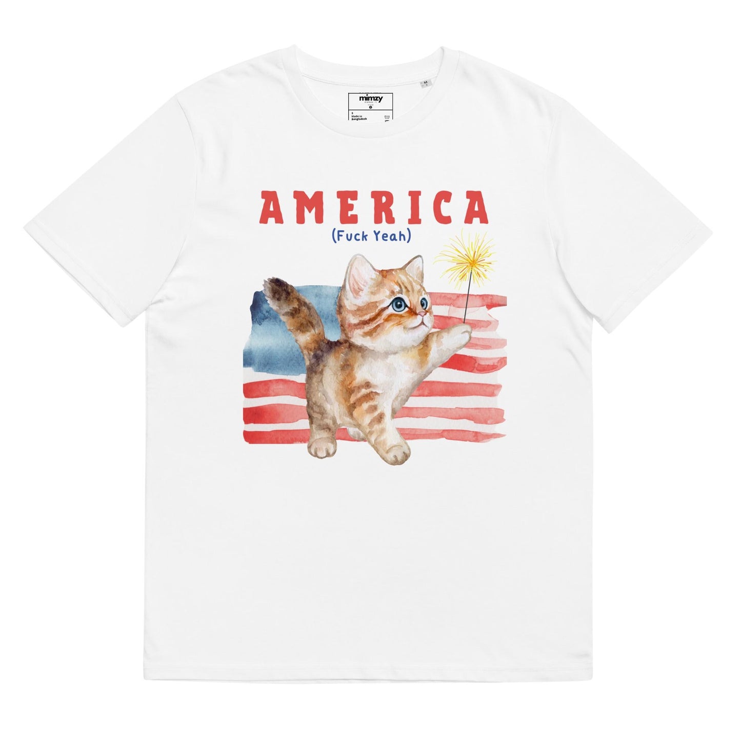 America Fuck Yeah Unisex organic ribbed neck t-shirt